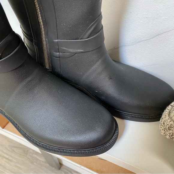 Rag & Bone Tall Riding rubber winter Boots Motto Rain boots-Hunter country vibe - Picture 8 of 13